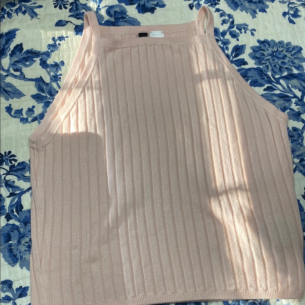 H&M Pink Ribbed Tank Top
